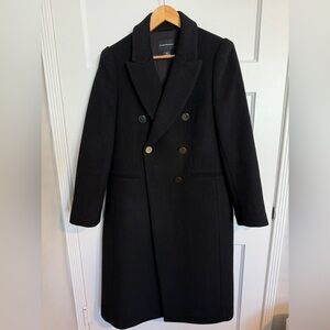 Club Monaco Elegant Black Pea Coat
